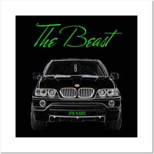 BMW X5 E53 Motor Sport "The Beast" Front View Posters and Art